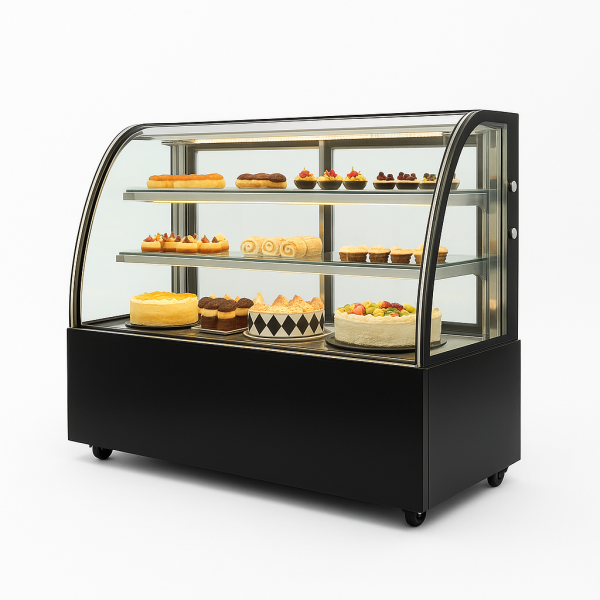 Вітрина холодильна Hurakan HKN-LPD150 Black (0.9 м, кругла)
