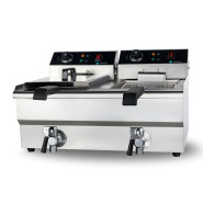 Фритюрница Hurakan HKN-FT1010N двойная с краном 10+10 л