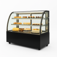 Витрина холодильна Hurakan HKN-LPD210 Black (1,2 м, круглая)