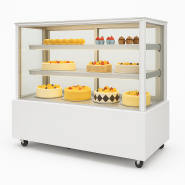 Витрина кондитерская холодильная Hurakan HKN-LPD210S White (1,2 м, квадратная)