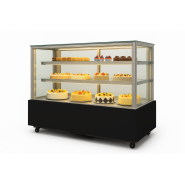 Витрина кондитерская холодильная Hurakan HKN-LPD210S Black (1,2 м, квадратная)